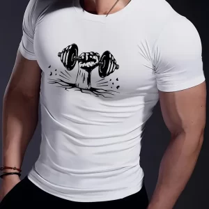 Men'S Printed Tight T-Sleeve, Casual-Comfortable-Versatile-Quick-Dry Compression