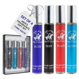 Beverly Hills Polo Club EDT Pen Spray Collection – Set de 4 Fragancias para Hombre en Tamaño de Viaje