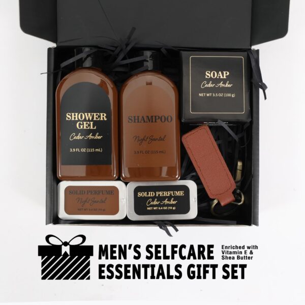 Body & Earth Men’s Bath & Body Gift Set – Cedarwood & Sandalwood Self ...