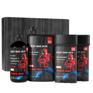 Every Man Jack Spider-Man – Set de baño para hombre, gel de ducha