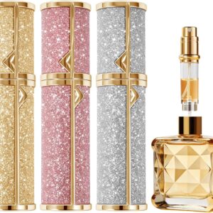 Luxury Travel Perfume Atomizer Set (3-Pack) – Refillable & TSA Approved Leak-Proof Bottles