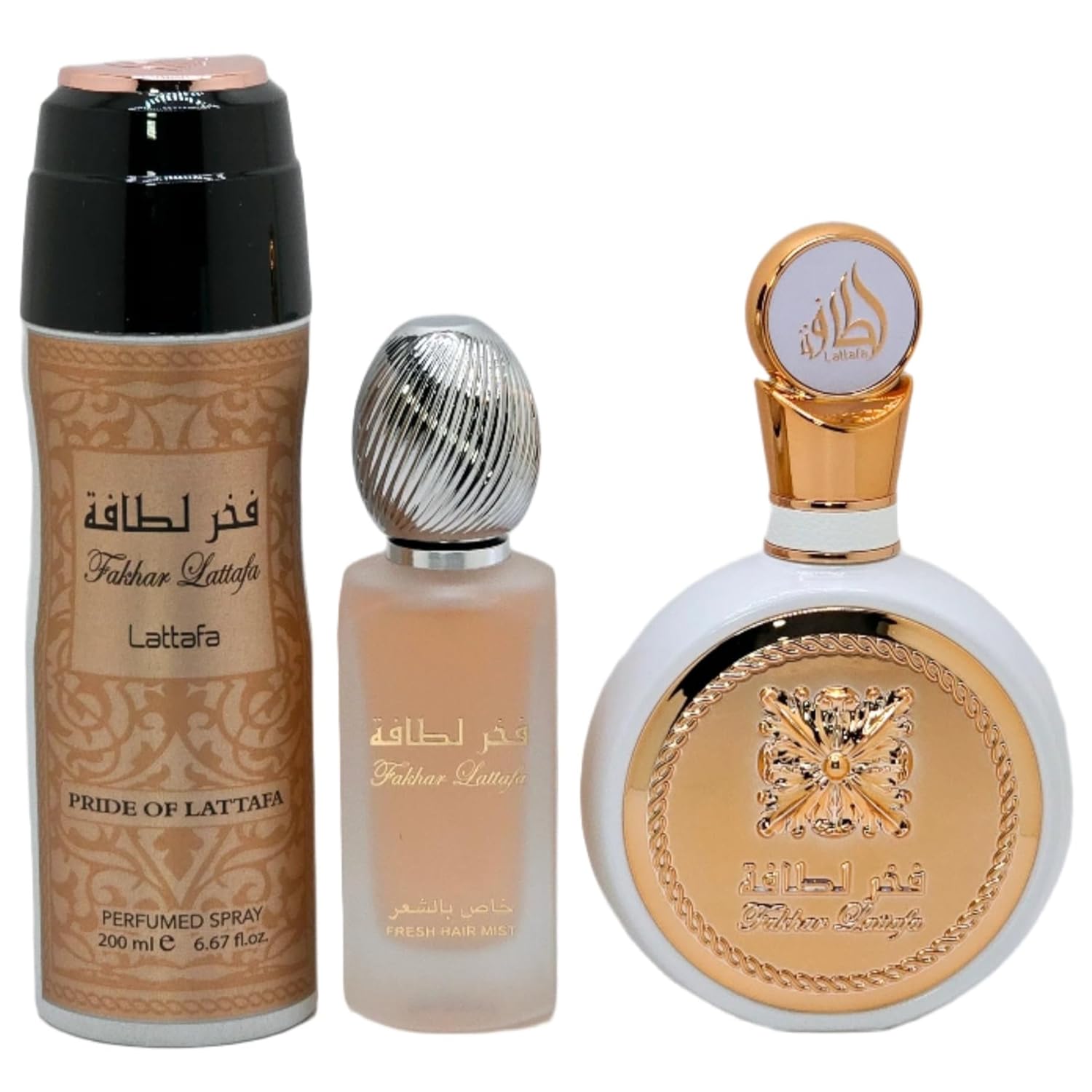 Lattafa Fakhar Gold 3-Piece Gift Set for Women – EDP, Hair Mist & Deodorant - Image 2