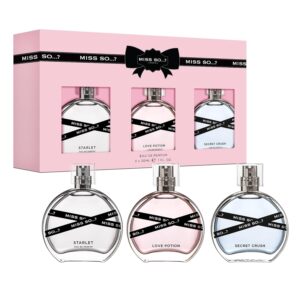 So...? Miss So Set - Perfume for Women with Floral, Fruity and Vanilla Scent Notes - 800 sprays - Gifts for Women - 3 Piece Gift Set